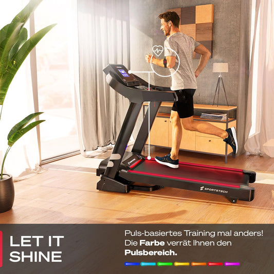 Sportstech F37s: Klappbares Laufband, 7 PS, 20 km/h, Steigung & Appl
