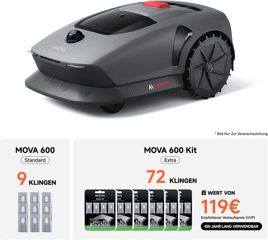 MOVA 600 Mähroboter 600 m², 3D-LiDAR & App-Steuerungf