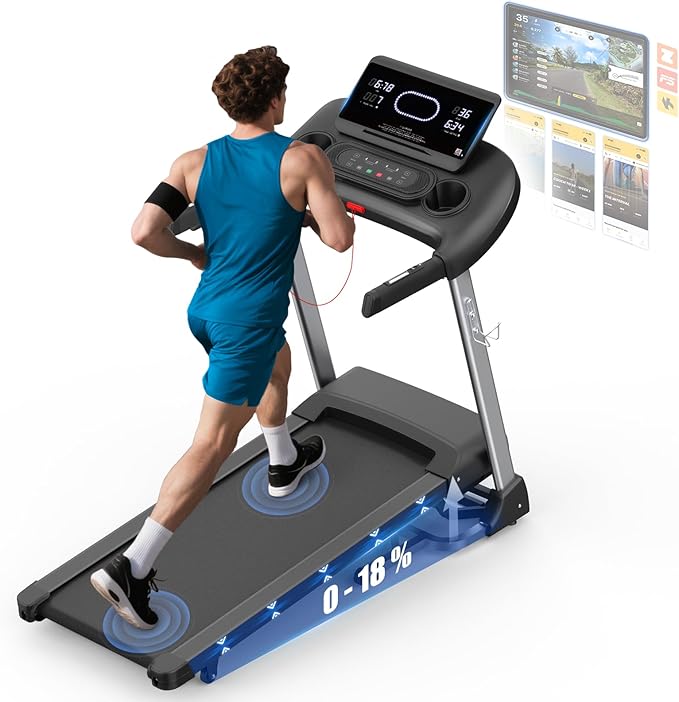 Kitopa Laufband: Hochgeschwindig, 7 PS, große Lauffläche, klappbarl