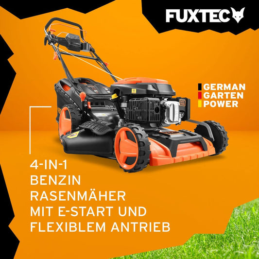 FUXTEC FX-RM5196eSPRO 4in1 Benzinmäher, E-Start & Antrieb, 51 cm Schnittf