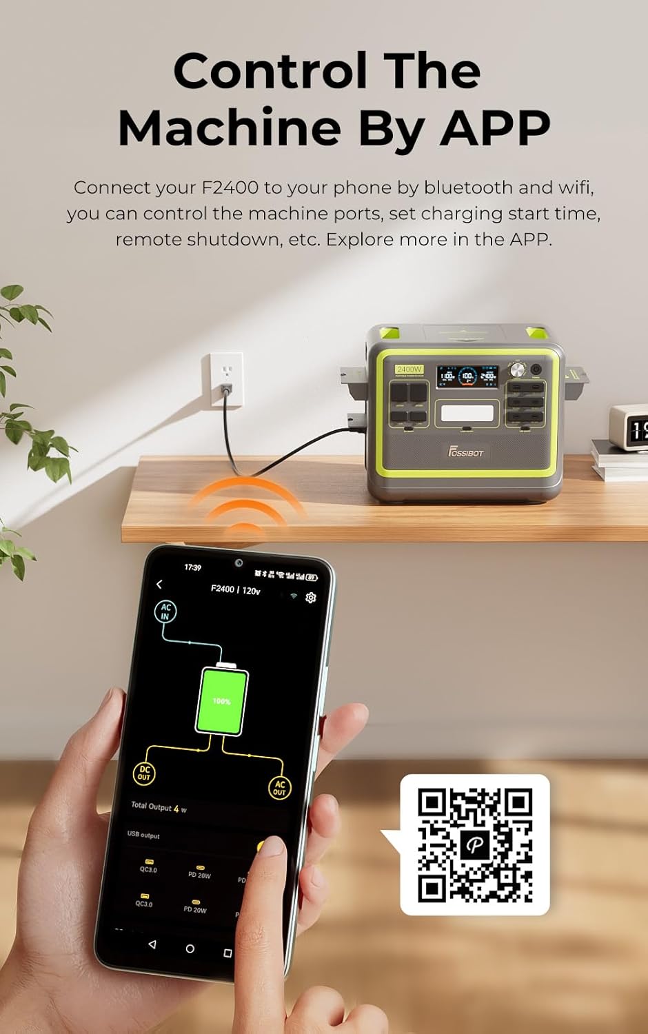 FOSSiBOT F2400 Powerstation 2048Wh, 2400W (4800W Peak), 3 AC Ausgängef