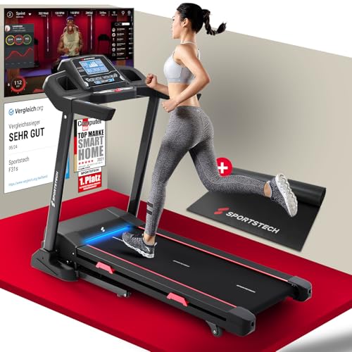 Sportstech F31s: Profi-Laufband, 4,5 PS, 16 km/h, Bluetooth & Appl