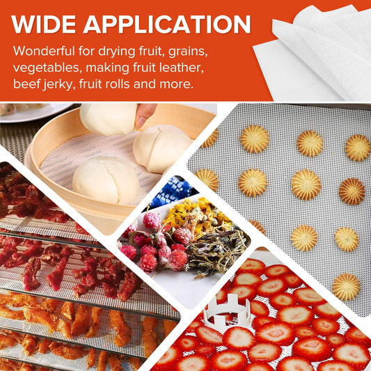 Kwasyo Dörrautomat Edelstahl, 8 Etagen mit 6er Dörrfolie, Rezeptbuch, BPA-frei, 30–90 ℃ Temperatureinstellung, max. 24 Stunden, Dörrautomat für Gemüse, Fleisch, Obstw