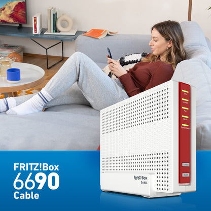 FRITZ!Box 6690 Cable – Wi-Fi 6 Kabelrouter mit DOCSIS 3.1, DECT & USB 3.0w