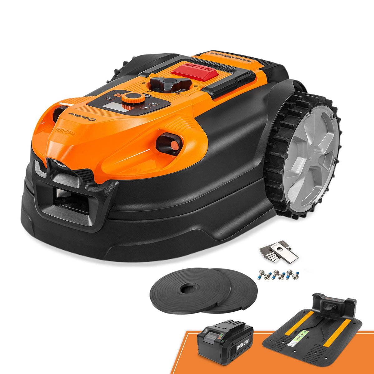 LawnMaster OcuMow™ 24V kabelloser Roboter-Rasenmäher & Trimmerf
