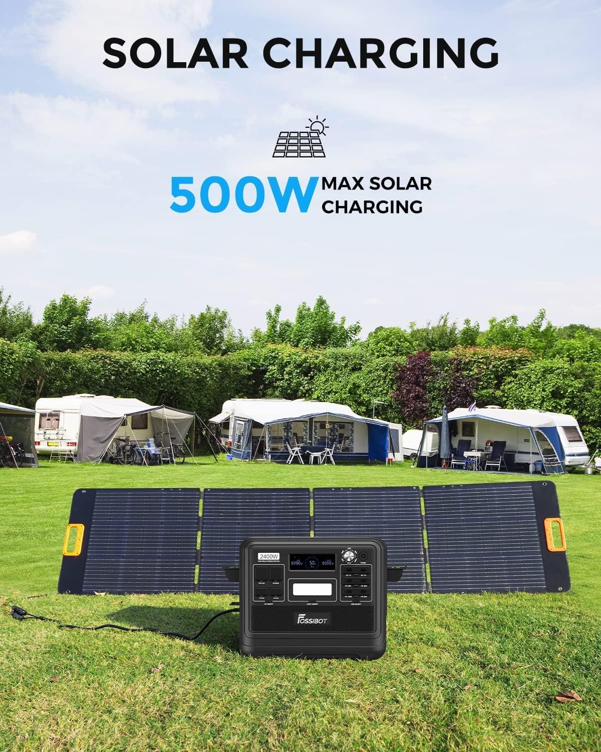 FOSSIBOT F2400 Solargenerator 2048Wh, 2400W (4800W Peak), AC-Ausgängef