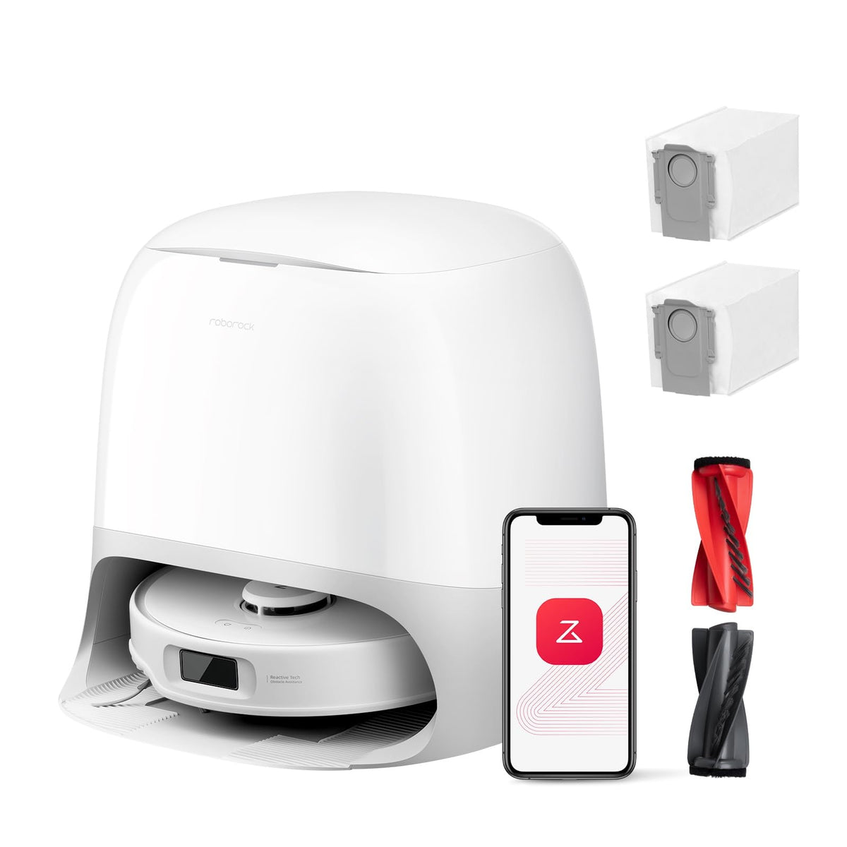 Roborock Qrevo Curv, 18,500Pa, Hebemopp, 75°C Wäsche, Anti-Tangle, Sprachsteuerungf