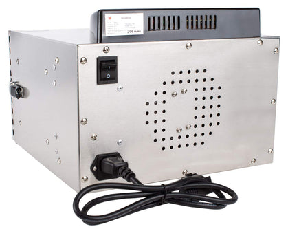 Beeketal 'BDA-15' Dörrautomat aus Edelstahl mit 10 Etagen, Zeitschaltuhr (max. 24h), einstellbarer Temperatur (30-90 °C) und LED Bedienfeld - Profi Gastro Dörrgerät inkl. 10 Einlegegitterw
