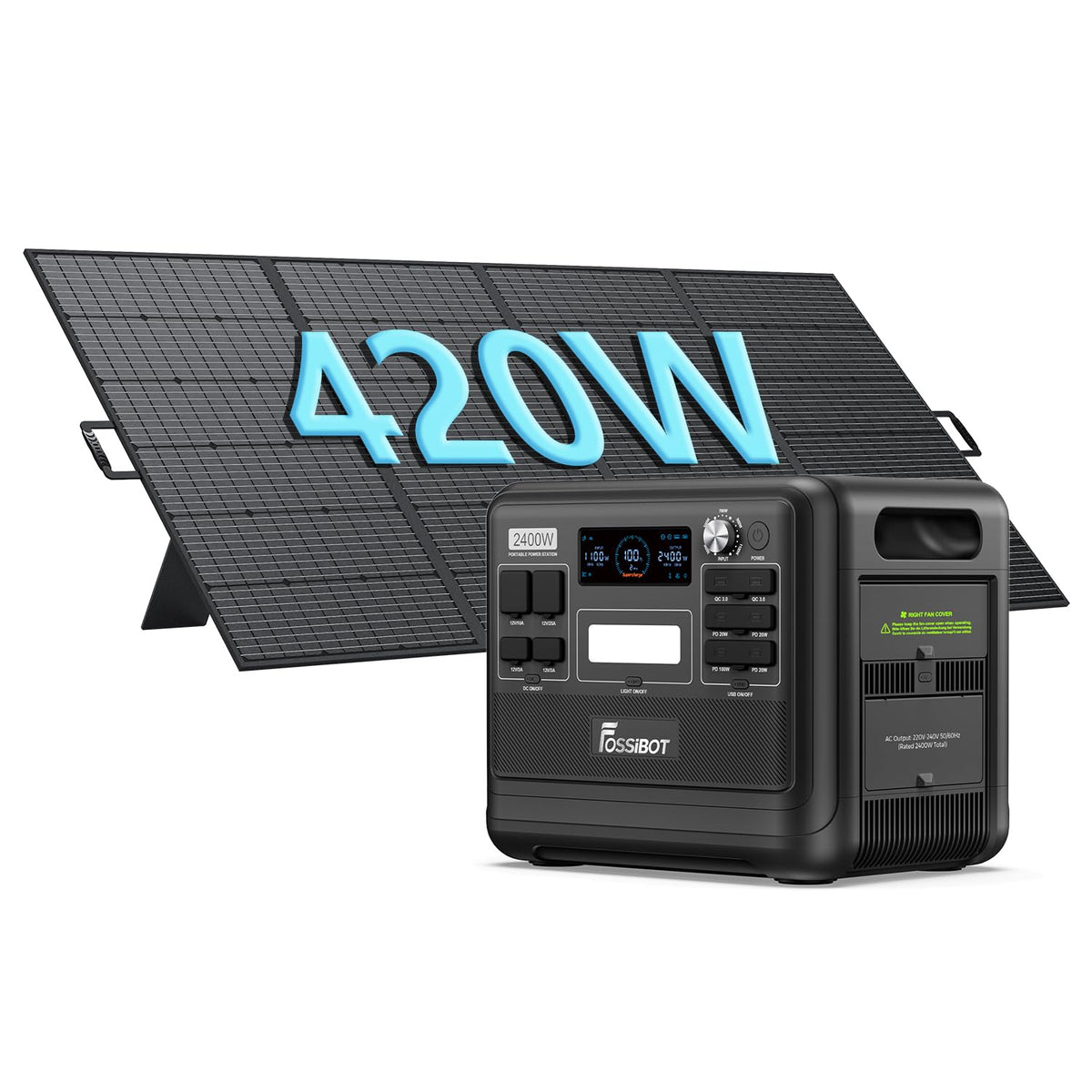 FOSSiBOT F2400 Solar Generator 2048Wh, 2400W (4800W Peak), 3 AC Ausgängef
