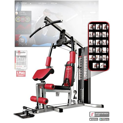 Sportstech HGX300: Multifunktions-Kraftstation mit Beinpresse, Stepper & Powertowerl