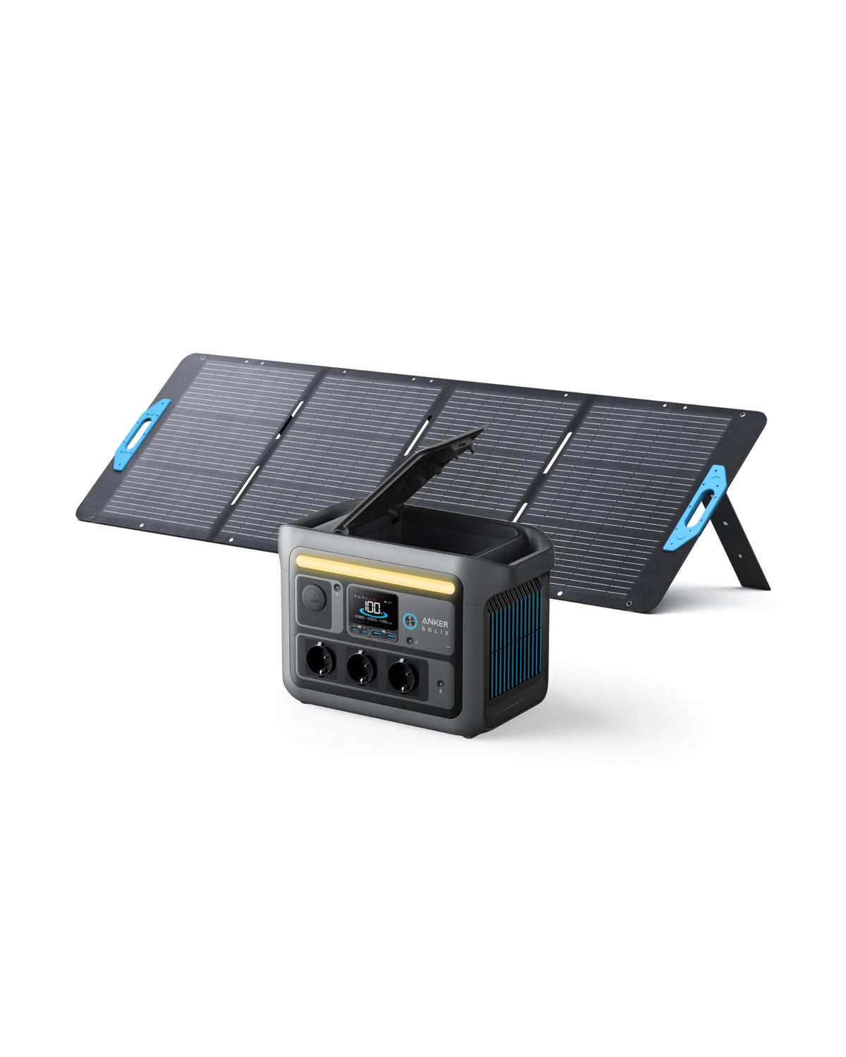 Anker SOLIX C800 Plus Powerstation 768Wh, 1200W (1600W Peak), mit 100W Solarpanelf