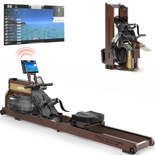 JOROTO MR380/MR390: Klappbares Eichenholz‑Rudergerät mit 28 L Tank und Bluetooth‑Monitorl