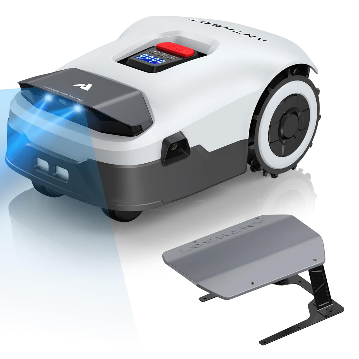 ANTHBOT KI Mähroboter, 900m², Kabellos, RTK+4-Kamera, Mehrzonen, Hindernisvermeidungf