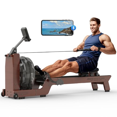 JOROTO MR380/MR390: Klappbares Eichenholz‑Rudergerät mit 28 L Tank und Bluetooth‑Monitorl