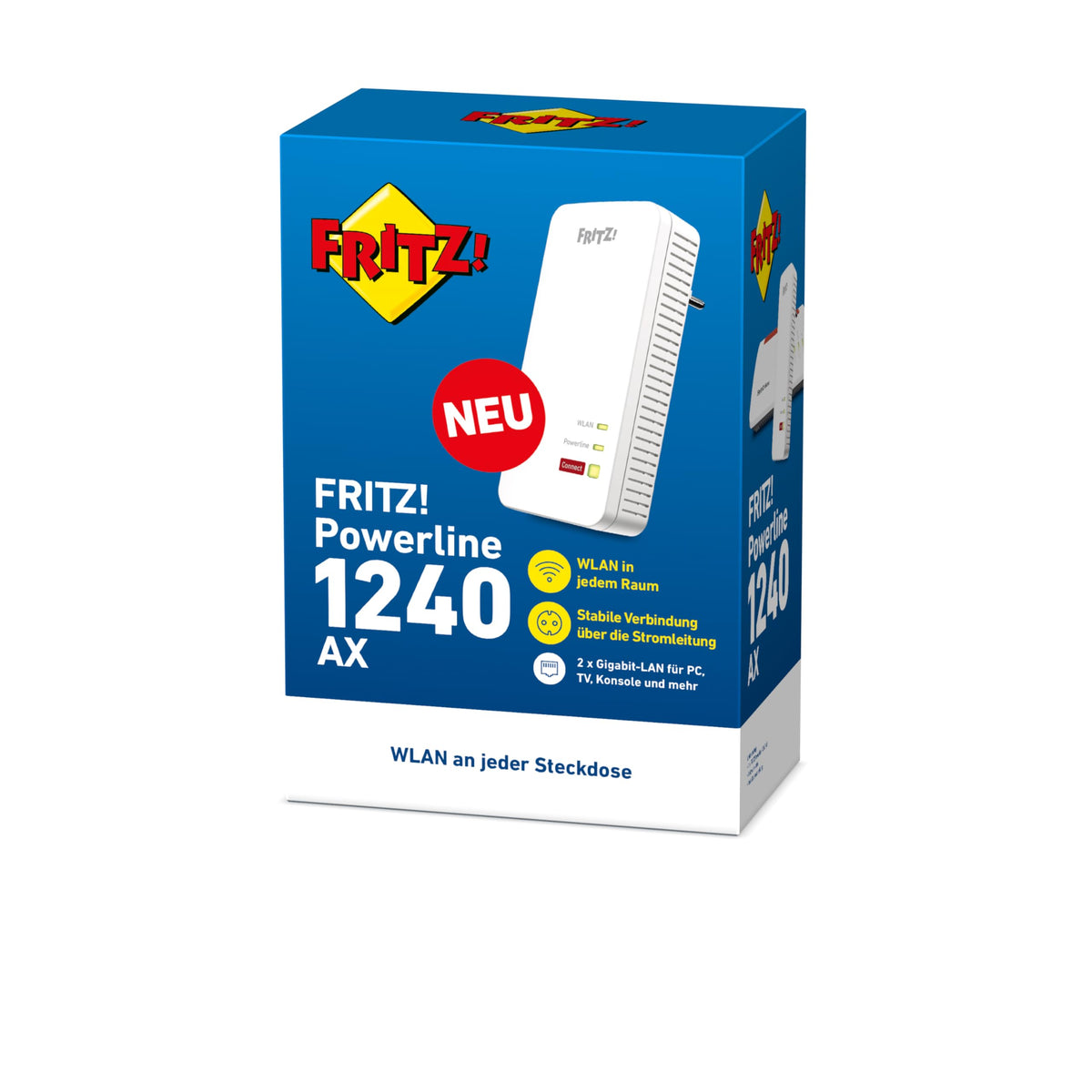 FRITZ!Powerline 1240 AX Set – Wi-Fi 6 Powerline mit WLAN & 1.200 MBit/sw