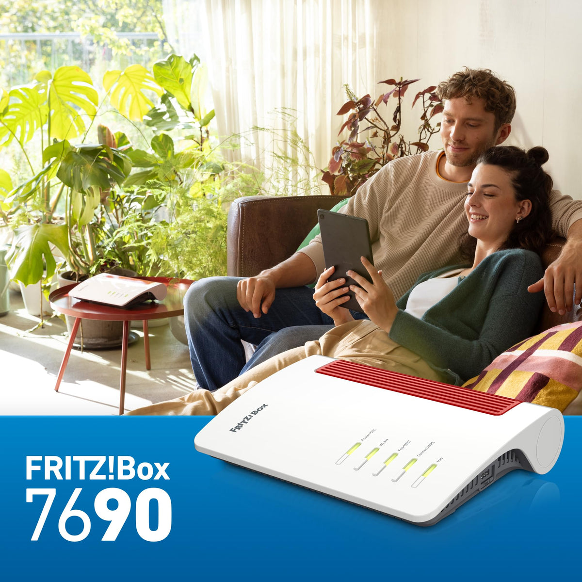 FRITZ!Box 7690 – Wi-Fi 7 DSL-Router mit Supervectoring, Mesh & DECT-Basisw