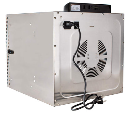 Beeketal 'BDA-15' Dörrautomat aus Edelstahl mit 10 Etagen, Zeitschaltuhr (max. 24h), einstellbarer Temperatur (30-90 °C) und LED Bedienfeld - Profi Gastro Dörrgerät inkl. 10 Einlegegitterw