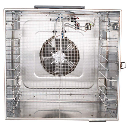 Beeketal 'BDA-15' Dörrautomat aus Edelstahl mit 10 Etagen, Zeitschaltuhr (max. 24h), einstellbarer Temperatur (30-90 °C) und LED Bedienfeld - Profi Gastro Dörrgerät inkl. 10 Einlegegitterw