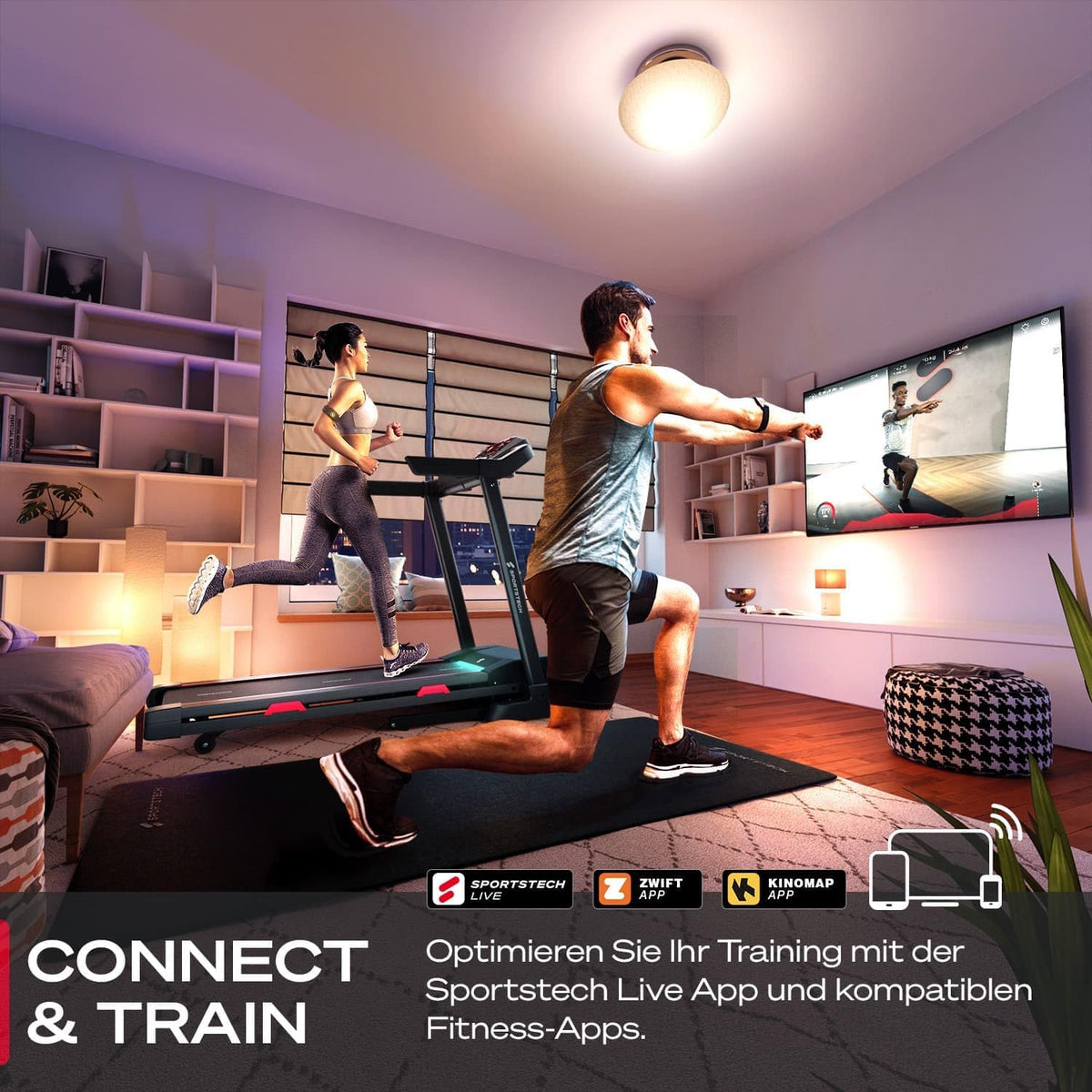 Sportstech F31s: Klappbares Laufband für Zuhause mit App, Bluetooth & LEDl
