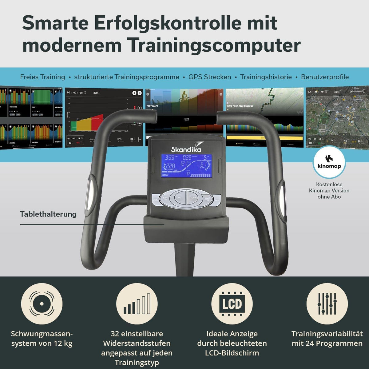 Skandika Morpheus: Ergometer mit 12 kg Schwungmassel