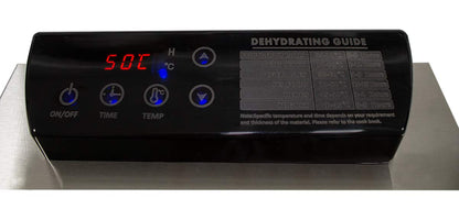 Beeketal 'BDA-15' Dörrautomat aus Edelstahl mit 10 Etagen, Zeitschaltuhr (max. 24h), einstellbarer Temperatur (30-90 °C) und LED Bedienfeld - Profi Gastro Dörrgerät inkl. 10 Einlegegitterw