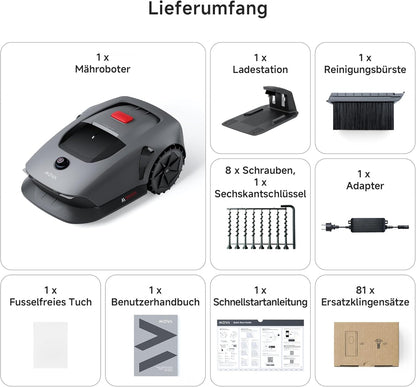 MOVA 600 Mähroboter 600 m², 3D-LiDAR & App-Steuerungf