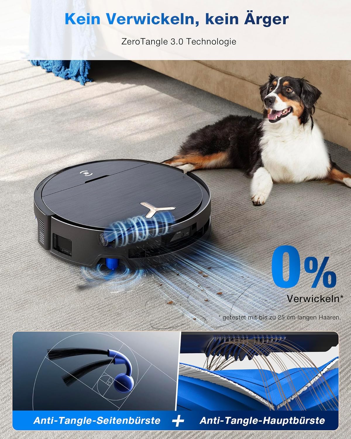 ECOVACS X9 PRO Omni, 16.600Pa, OZMO Roller, ZeroTangle 3.0, Heißwasser-Wischung, TruEdge 2.0, YIKO-GPTf