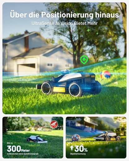 MAMMOTION LUBA mini AWD 1500 Mähroboter 1500 m², NetRTK+Vision, ohne Kabel, 80 % Steigungf