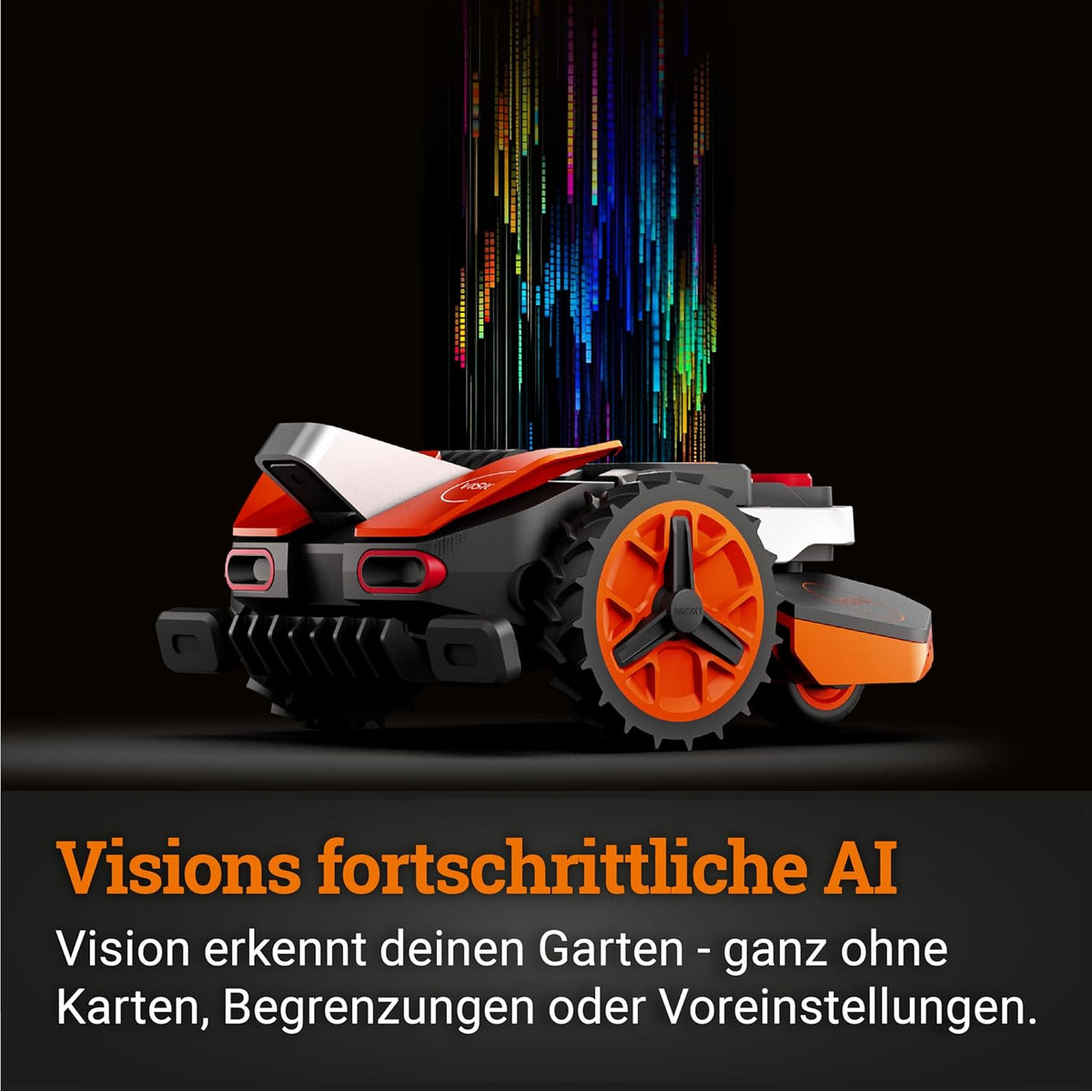 WORX Vision L1600 Mähroboter 1600 m² ohne Kabel, KI & Igelschutzf