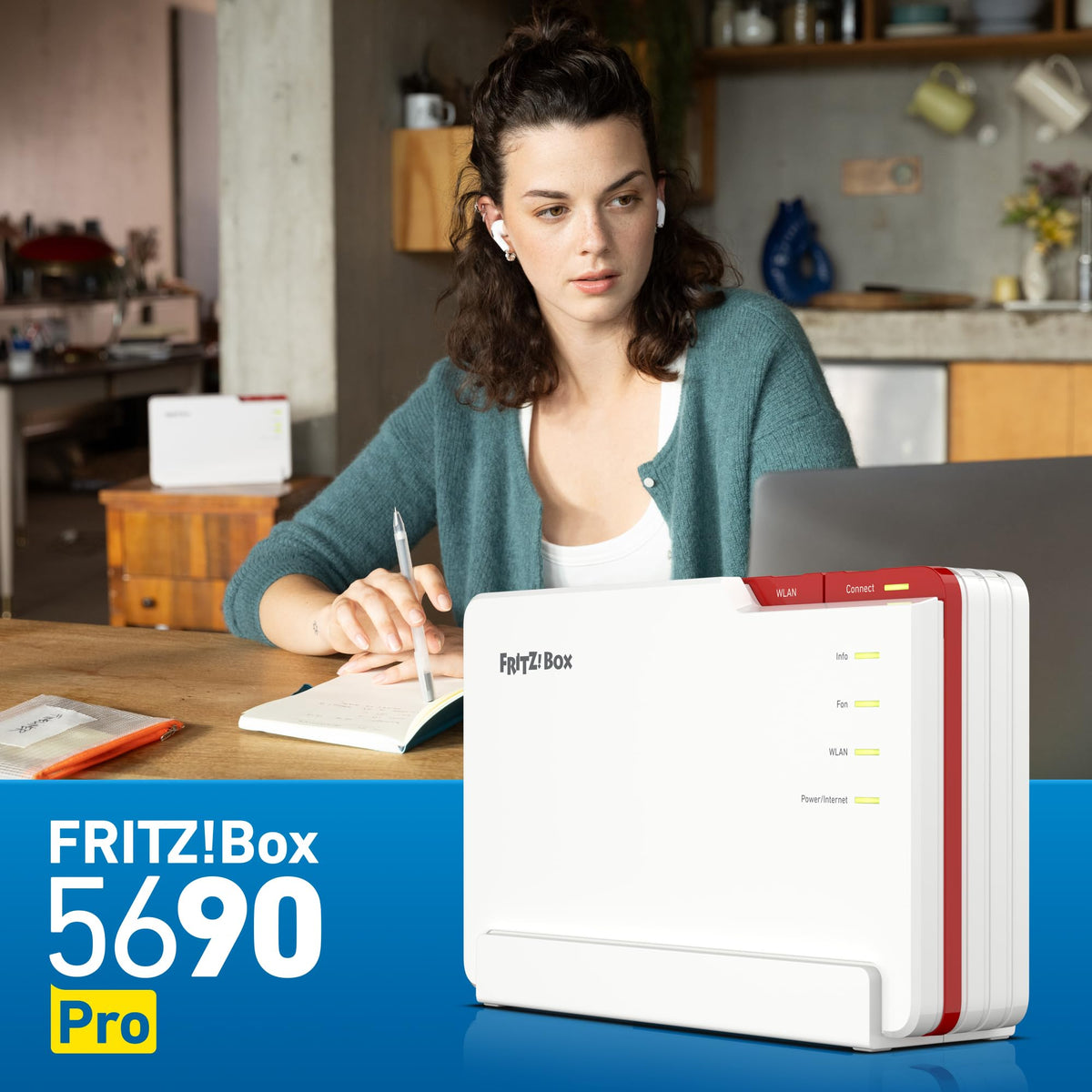 FRITZ!Box 5690 Pro – Wi-Fi 7 Triband-Router für DSL & Glasfaser, Mesh & DECTw