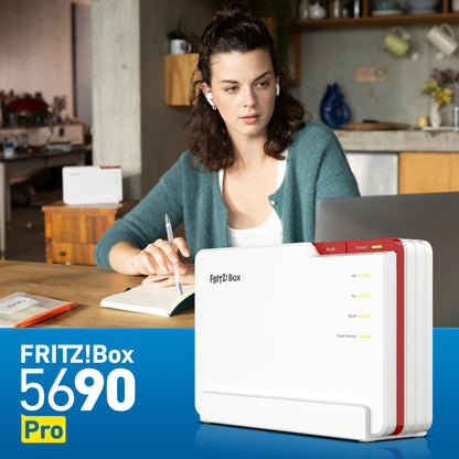 FRITZ!Box 5690 Pro – Wi-Fi 7 Triband-Router für DSL & Glasfaser, Mesh & DECTw