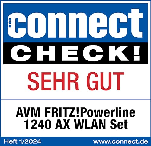 FRITZ!Powerline 1240 AX Set – Wi-Fi 6 Powerline mit WLAN & 1.200 MBit/sw