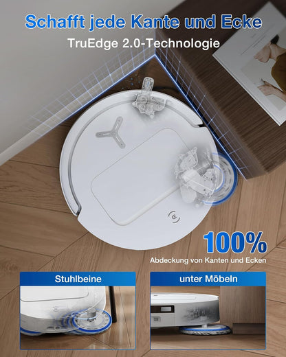 ECOVACS DEEBOT T50 Omni Saugroboter: 15.000 Pa, Heisswasser-Wischfunktion mit All-in-One Stationd