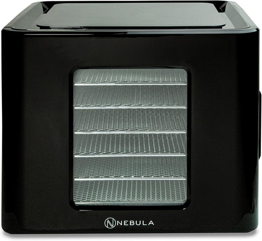 Nebula Lebensmittel Dörrgerät Mit 6 Edelstahlschalen | LED-Touch-Control-Design, Einstellbare Digitale Temperatur 35-70 °C & 48-Stunden-Timer | 400W | Dörrgerät Für Obst, Gemüse, Fleisch Und Mehrw