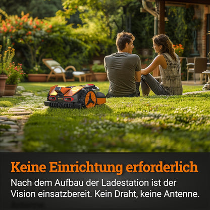 WORX Vision M800 Mähroboter 800 m² ohne Kabel, KI & Igelschutzf