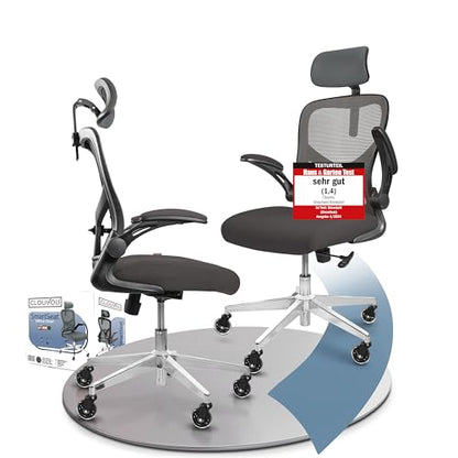 CLOUVOU MasterSeat Ergonomischer Bürostuhl: Testsieger, Individuell Anpassbar, Home Office & Gaming Stuhld