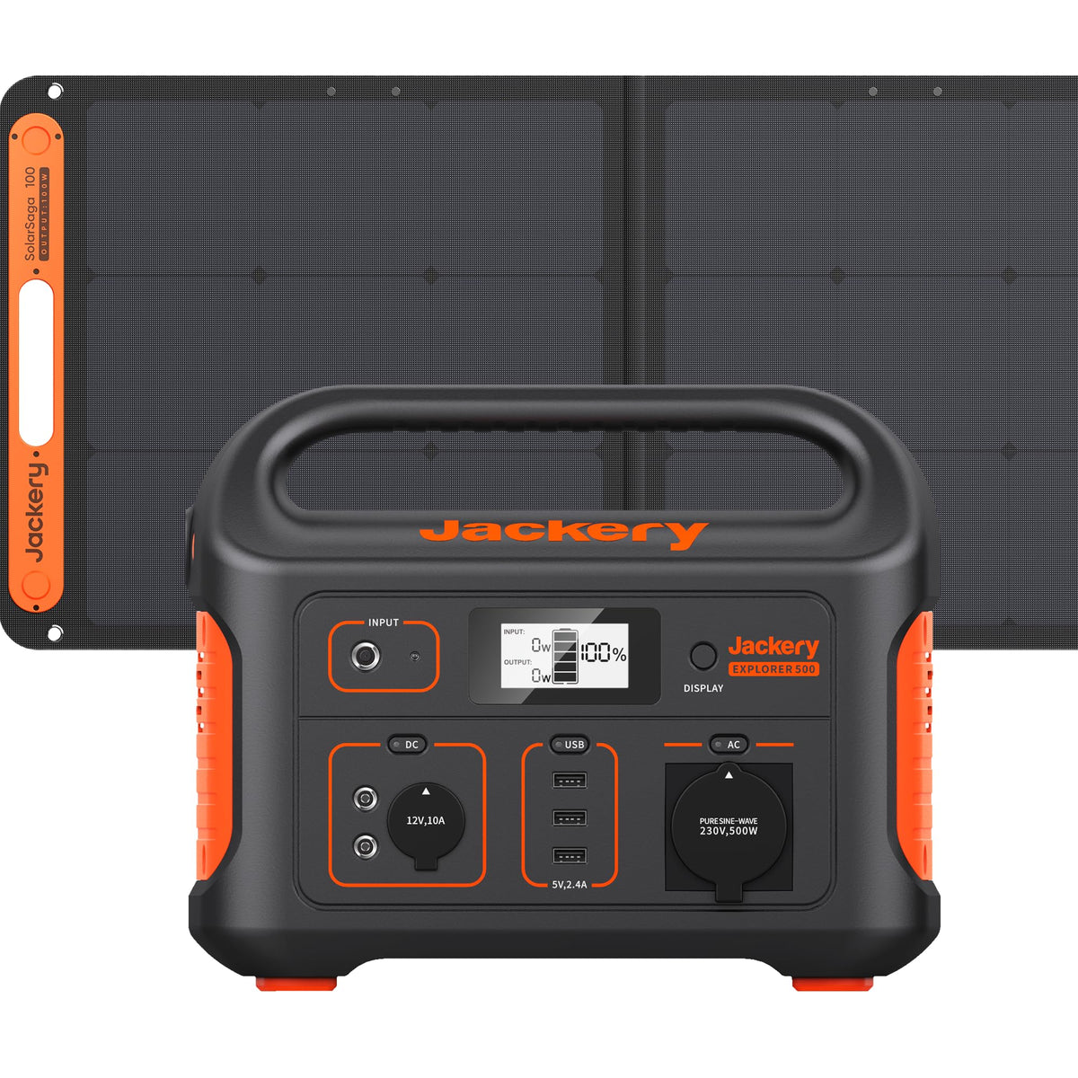 Jackery Explorer 500 Powerstation 518Wh, 500W (1000W Peak), USB & 230Vf