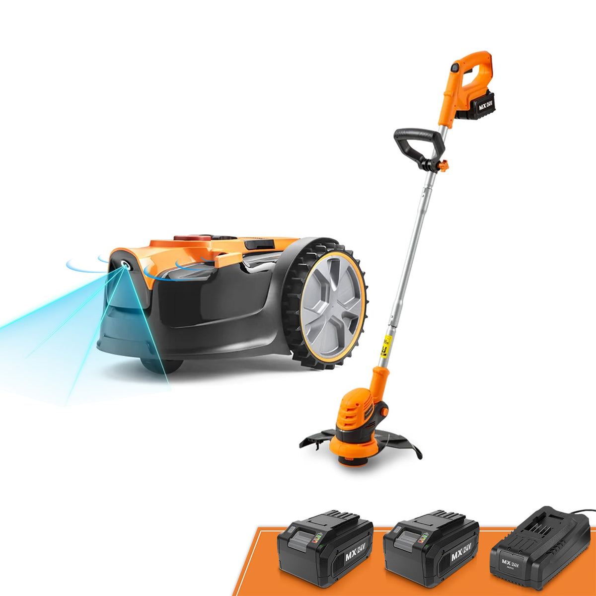 LawnMaster VBRM18AMID4R Mähroboter 800 m², ohne Kabel, WiFi & Appf