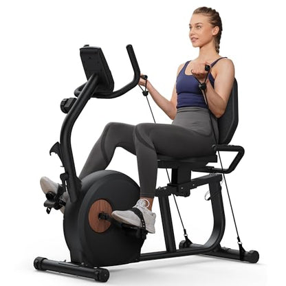 MERACH Liegeergometer: Heimtrainer mit Bluetooth und verstellbarer Rückenlehnel