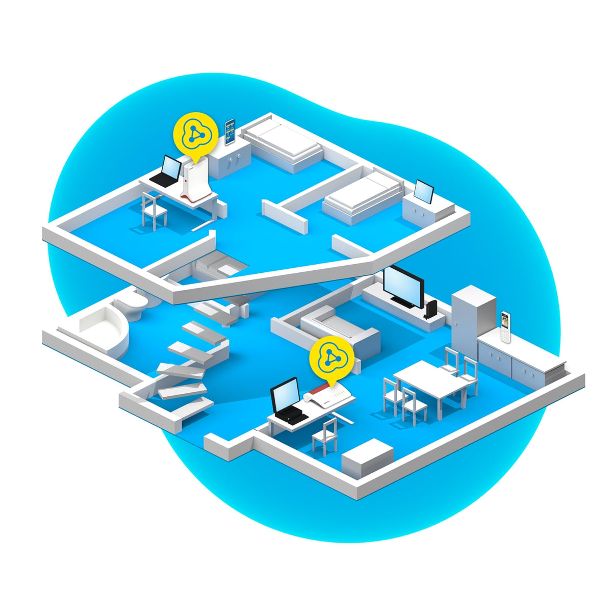 FRITZ!Repeater 6000 – Wi-Fi 6 Tri-Band Repeater mit bis zu 6.000 MBit/s & 2.5-LANw