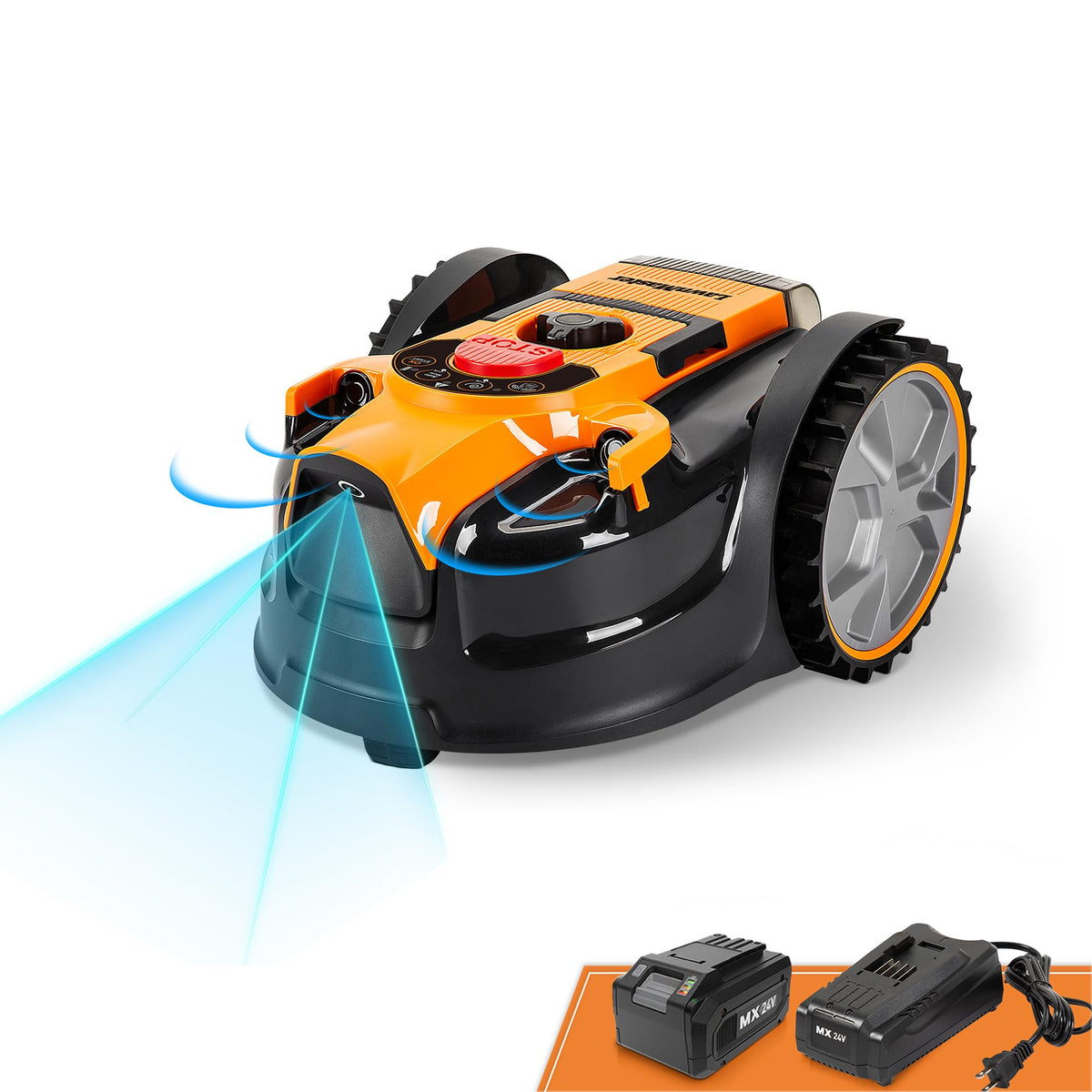 LawnMaster OcuMow™ 24V kabelloser Roboter-Rasenmäher & Trimmerf
