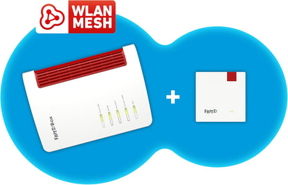 FRITZ!Mesh Set – 7530 AX Wi-Fi 6 Router + 1200 AX Repeater, bis 2.400 MBit/sw