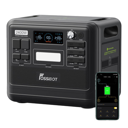 FOSSiBOT F2400 Powerstation 2048Wh, 2400W (4800W Peak), 3 AC Ausgängef