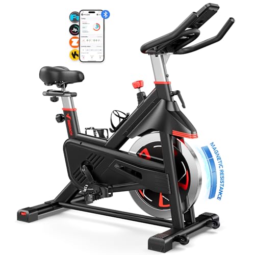 MERACH Heimtrainer: Leises Magnetrad mit App-Steuerungl