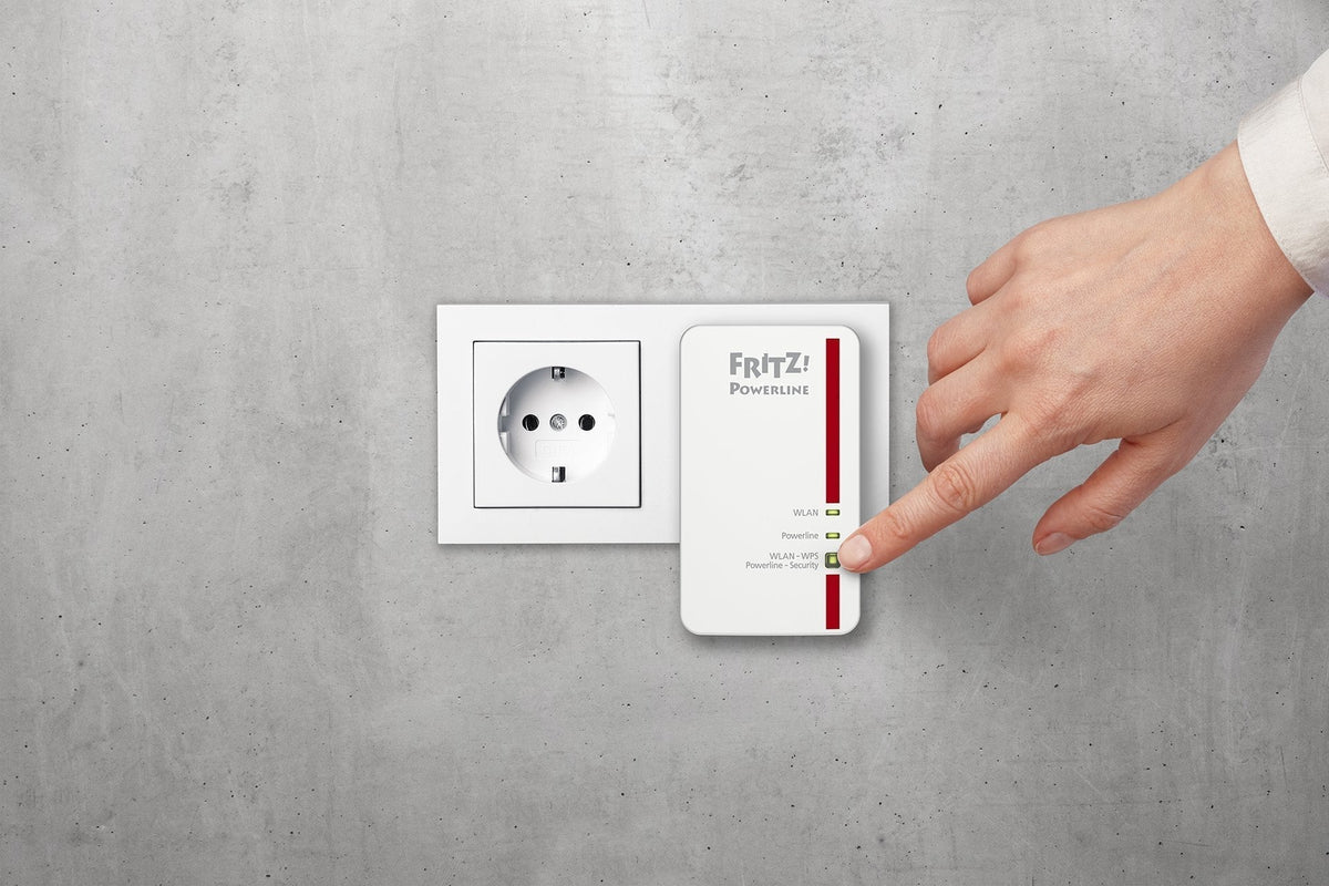 FRITZ!Powerline 1240E/1000E Set – WLAN & 1.200 MBit/s für Streaming & NASw