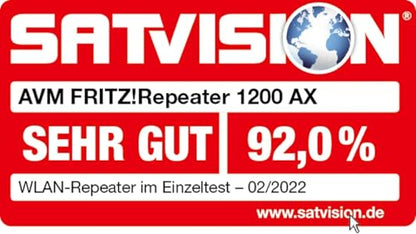 FRITZ!Repeater 1200 AX – Wi-Fi 6 Dualband Repeater mit bis zu 2.400 MBit/sw