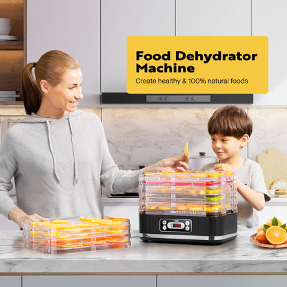 VIVOHOME Dörrautomat mit 8 Einlegefächern 400W BPA frei Dörrgerät mit Temperaturregler von 35°C bis 70°C inkl.72H Timer und Rezept für Fleisch,Obst,Haustier-Leckereienew
