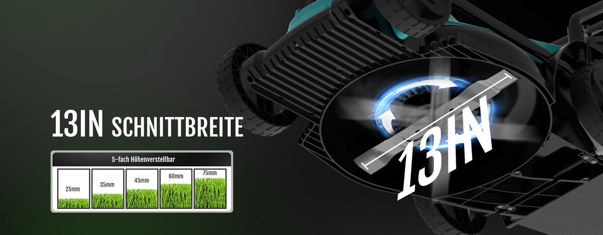 YARDCARE-Klingen für 13-Zoll-Akku-Rasenmäher, jetzt vorbestellenf