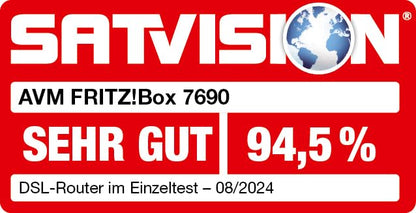 FRITZ!Box 7690 – Wi-Fi 7 DSL-Router mit Supervectoring, Mesh & DECT-Basisw