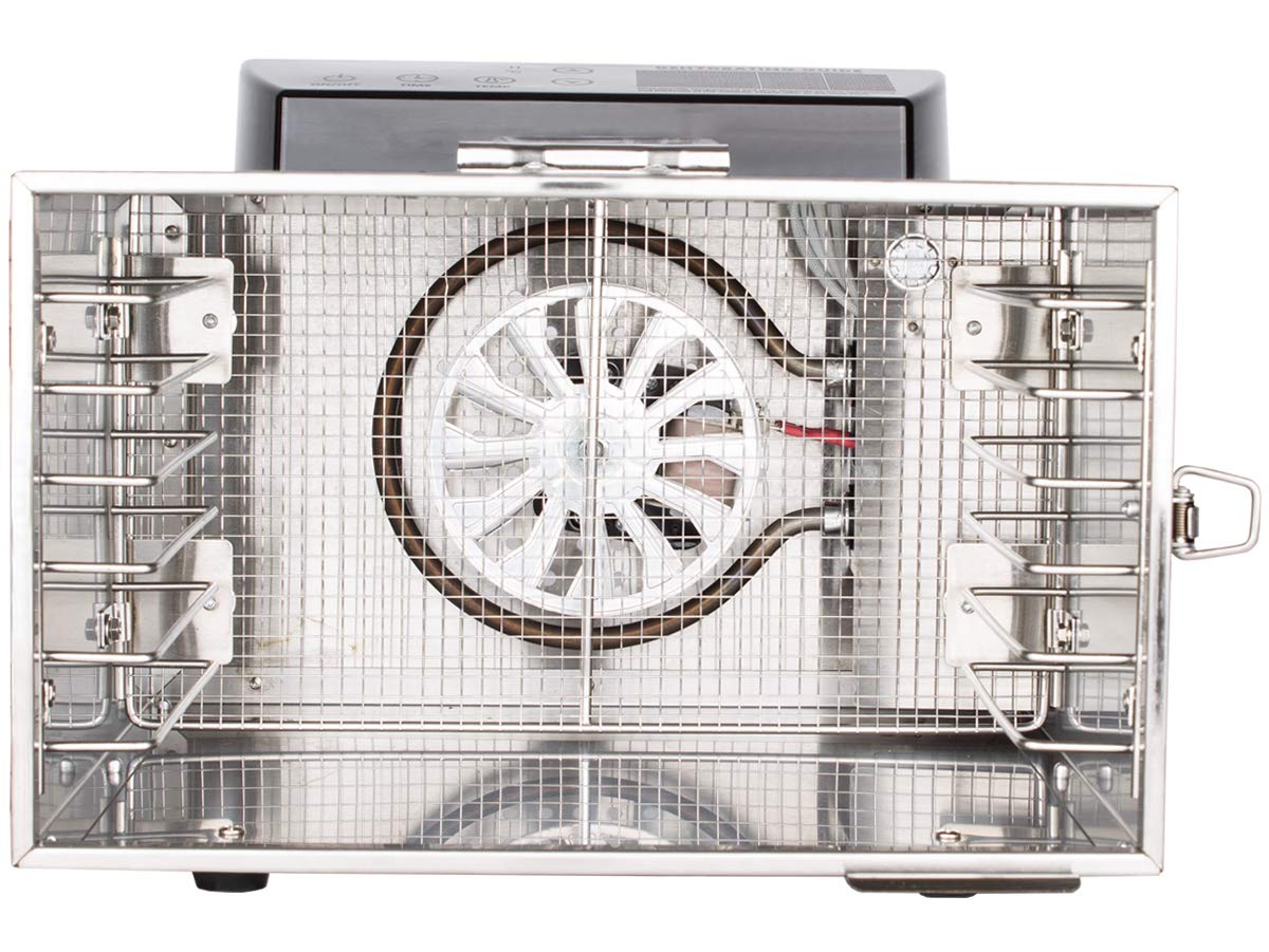 Beeketal 'BDA-15' Dörrautomat aus Edelstahl mit 10 Etagen, Zeitschaltuhr (max. 24h), einstellbarer Temperatur (30-90 °C) und LED Bedienfeld - Profi Gastro Dörrgerät inkl. 10 Einlegegitterw